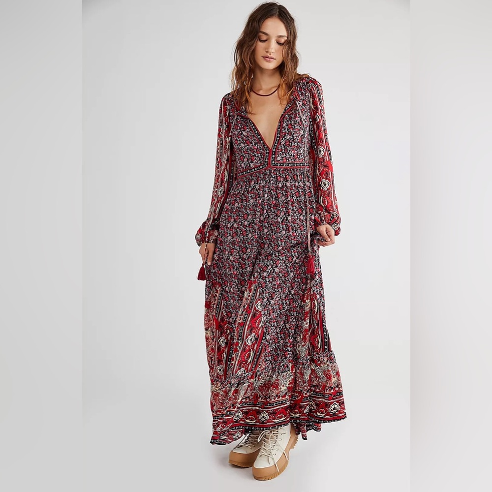 Free People Happy Feelings Dress in Night Combo (XS)